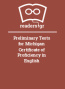 Preliminary Tests for Michigan Certificate of Proficiency in English