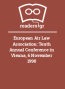 European Air Law Association: Tenth Annual Conference in Vienna, 6 November 1998