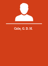 Cole G. D. H.